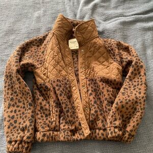 Brown Leopard Print Jacket